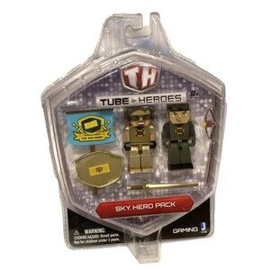 Tube Heroes 2.75 inch Action Figures - Sky Hero Pack NEW Sword Bow and Arrow Toy